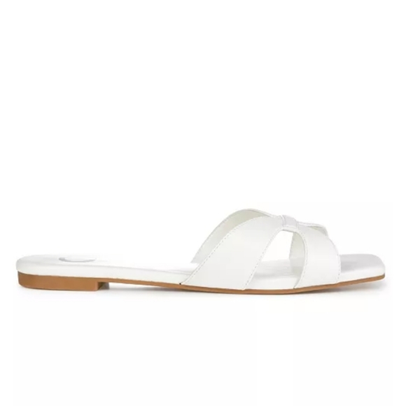 Journee Collection Taleesa Slide Sandals White -10 - Picture 2 of 9